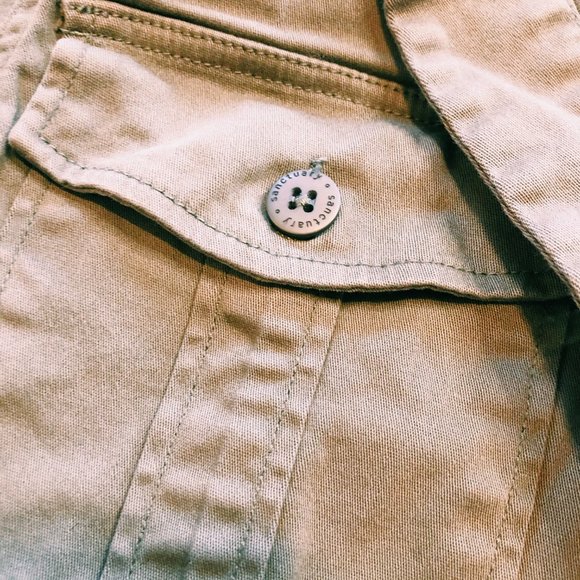Sanctuary Olive Green Button-Up Cargo Jacket - Picture 7 of 10